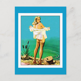 Postcard Pin up Girls Art Vintage Retro Print