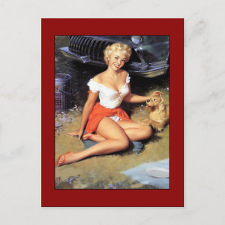 Postcard Pin up Girls Art Vintage Retro Print