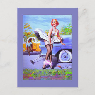 Postcard Pin up Girls Art Vintage Retro Print