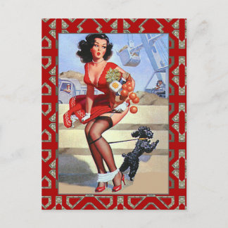 Postcard Pin up Girls Art Vintage Retro Print