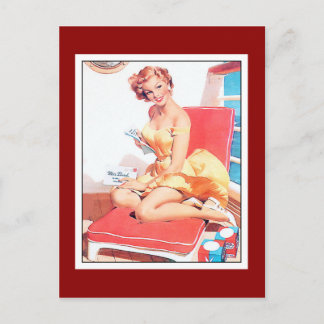 Postcard Pin up Girls Art Vintage Retro Print