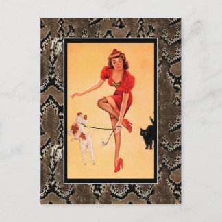 Postcard Pin up Girls Art Vintage Retro Print