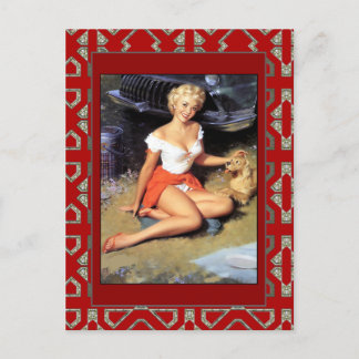 Postcard Pin up Girls Art Vintage Retro Print