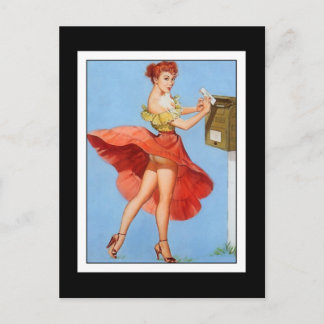 Postcard Pin up Girls Art Vintage Retro Print