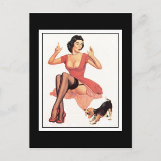 Postcard Pin up Girls Art Vintage Retro Print