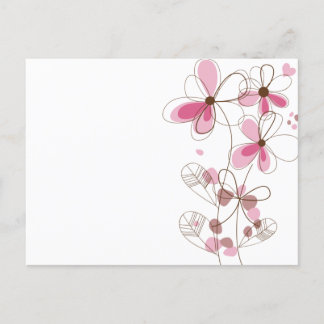 Postcard pink flower