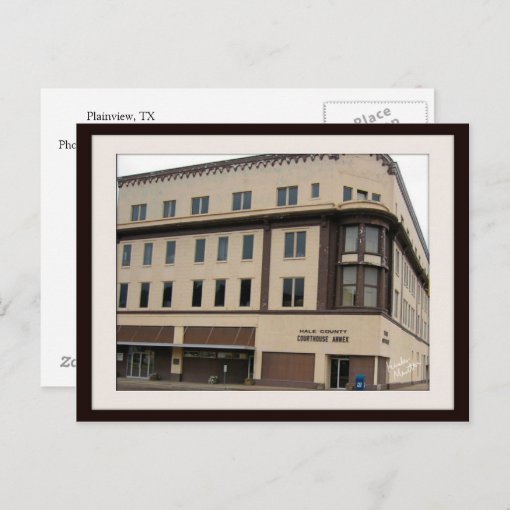 PostcardPlainview TX Courthouse Annex building Postcard Zazzle