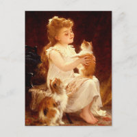 Postcard: Playing with the Kitten