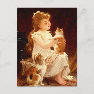 Postcard: Playing with the Kitten Postcard