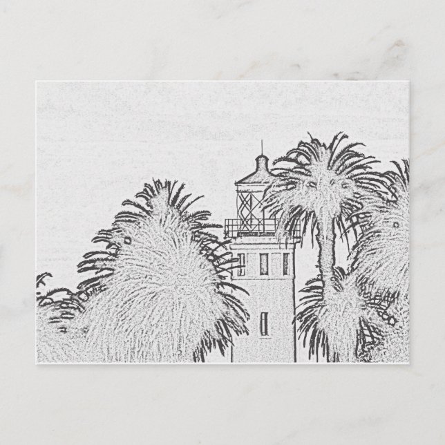 Postcard - Point Vicente Lighthouse to Color (Front)