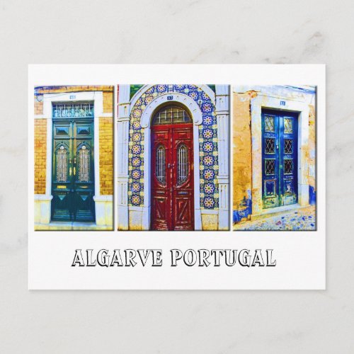 Postcard Portuguese doors Postcard