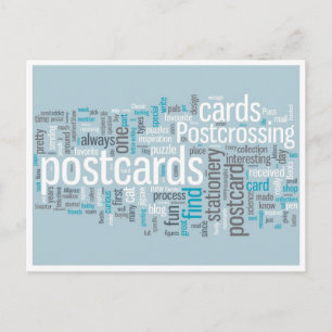Postcard "Postcrossing blue"
