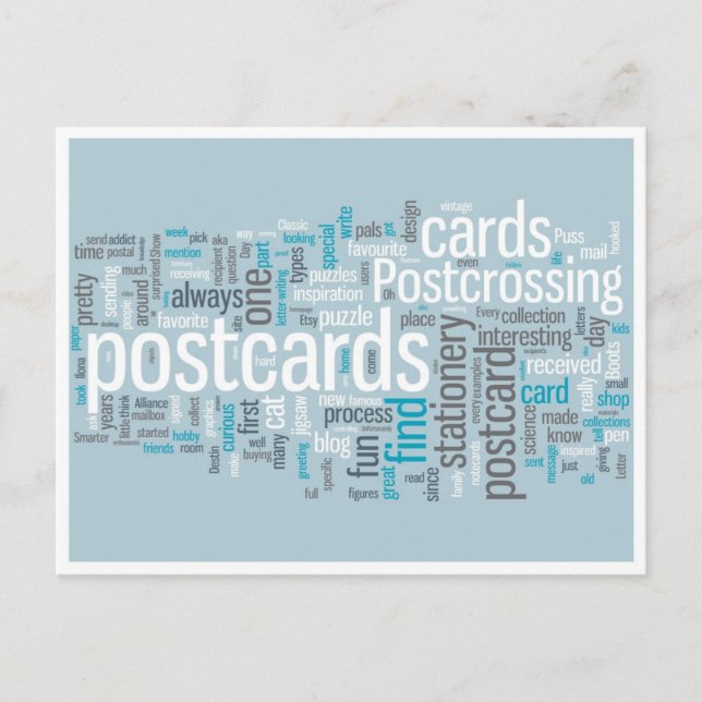 Postcard "Postcrossing blue" (Front)