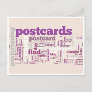 Postcard "Postcrossing purple"