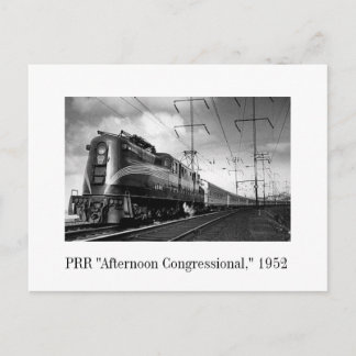 Postcard - PRR "Afternoon Congressional," 1952