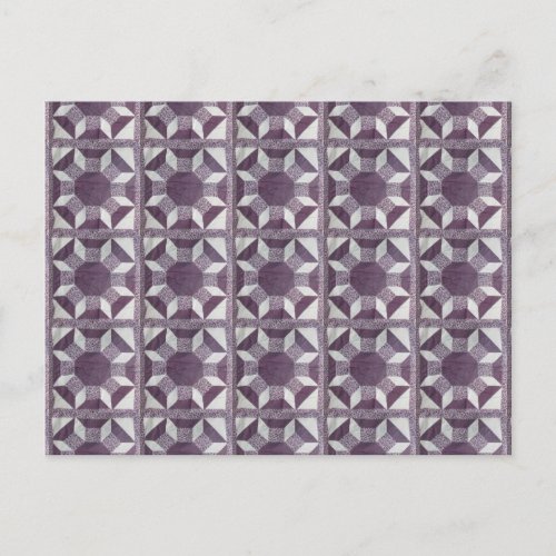 Postcard _ Purple Quilt Pattern