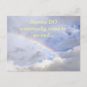postcard/RAINBOW AFTER STORM/MESSAGE OF HOPE Postcard