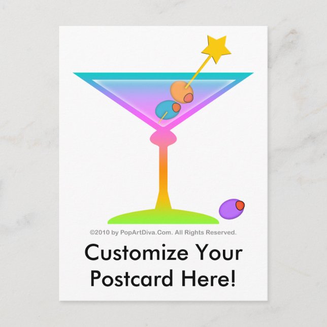 Postcard - RAINBOW MARTINI (Front)