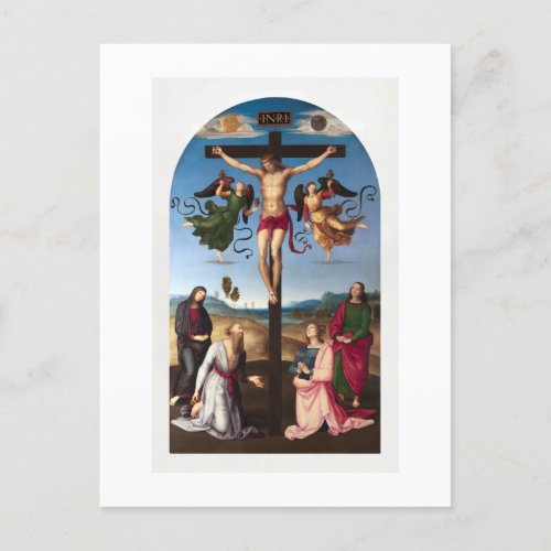 POSTCARD  RAPHAEL THE MOND CRUCIFIXION 1502 _ 03