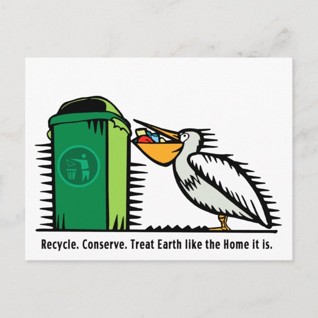 Postcard: "Recycle, Conserve" Postcard (Front)