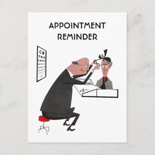 Postcard Retro Appointment Reminder Optometrist