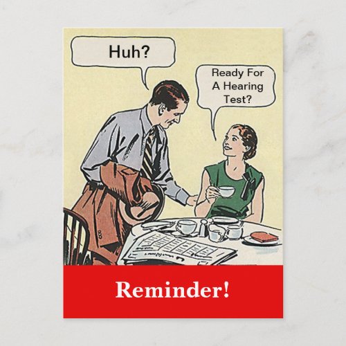 Postcard Retro Couple Appointment Reminder