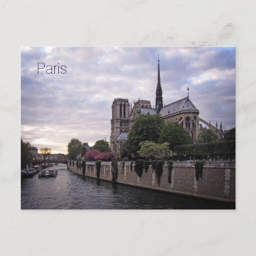 Postcard _ River Seine  Notre Dame de Paris