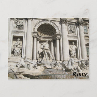 postcard Rome Italy Trevi Fountain