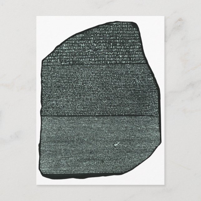 Postcard Rosetta Stone Ancient Egyptian hieroglyph (Front)