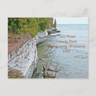 POSTCARD RUGGED &BEAUTIFUL CAVE POINT COUNTY PARK