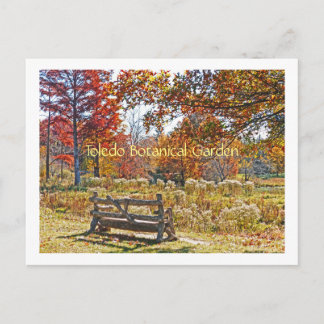 postcard/RUSTIC BENCH AMID FALL COLOR AT TOLEDO BO Postcard