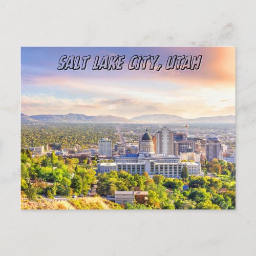Postcard Salt Lake City Utah souvenir travel