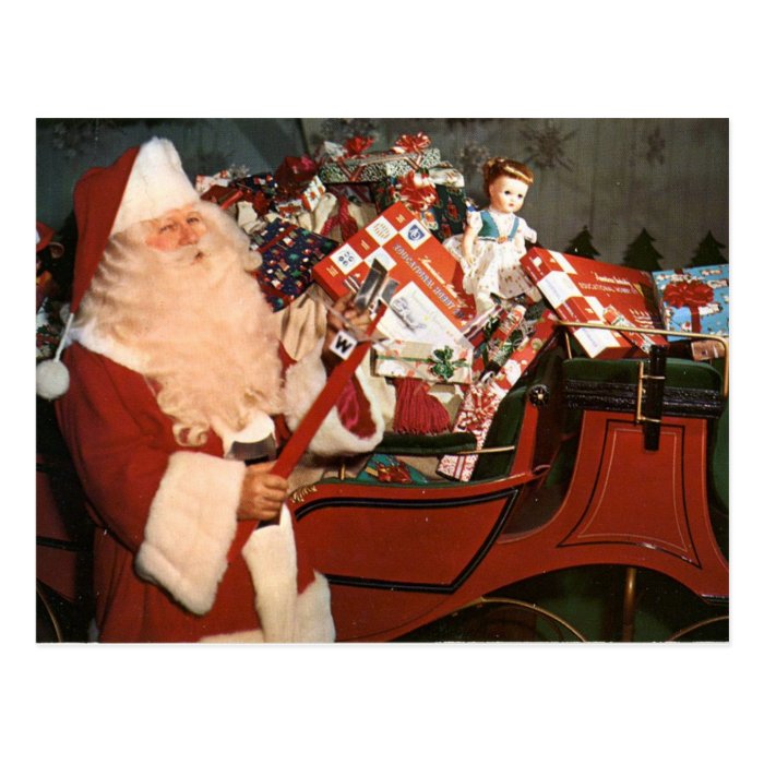Postcard Santa's Fabulous Sleigh