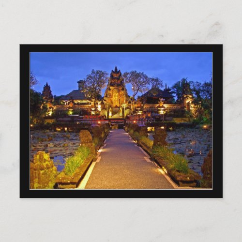 Postcard Saraswati Temple Ubud Bali Indonesia