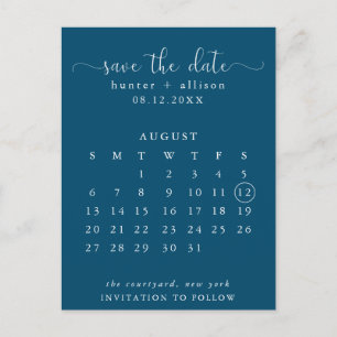 Postcard Save The Date Calendar