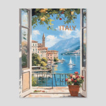 POSTCARD Scenic Watercolor Amalfi Coast Italy