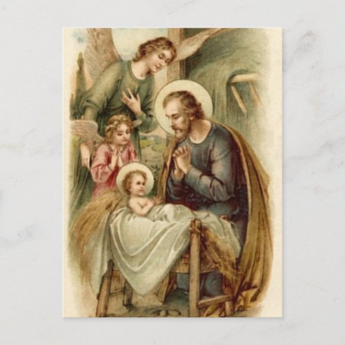 Postcard Scripture St Joseph Nativity