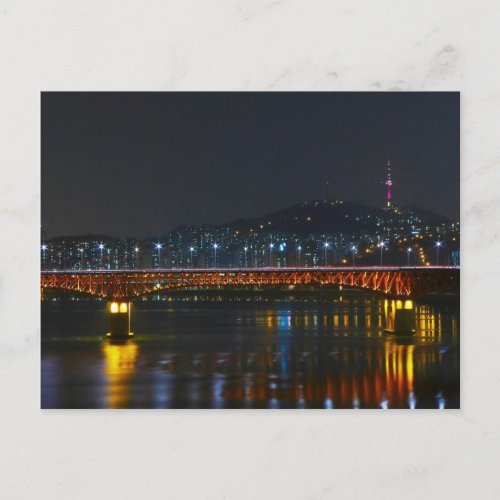 Postcard Seongsu Bridge  Seoul Tower South Korea