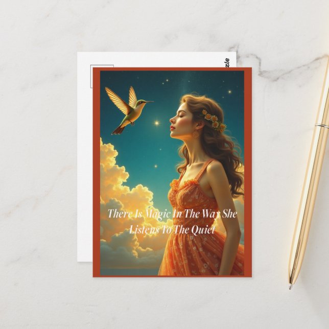 Postcard - She Fell in Love with the Afternoon (Front/Back In Situ)