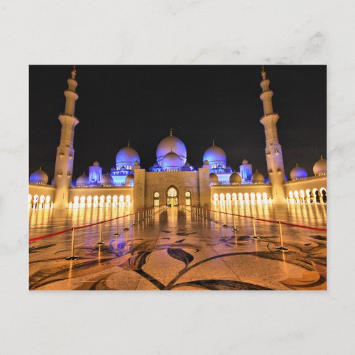 Postcard Sheikh Zayed Grand Mosque Abu Dhabi