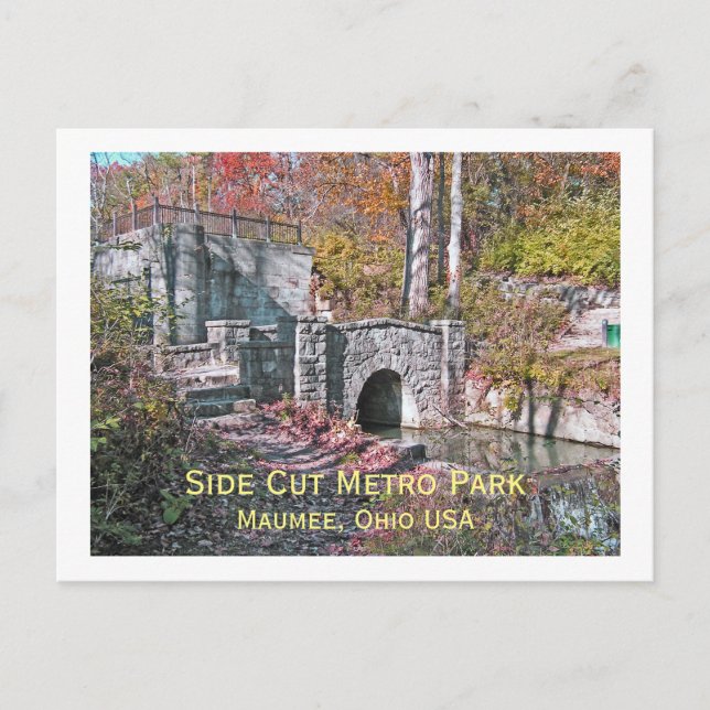 postcard, "SIDE CUT METRO PARK/MAUMEE,OHIO USA" Postcard (Front)