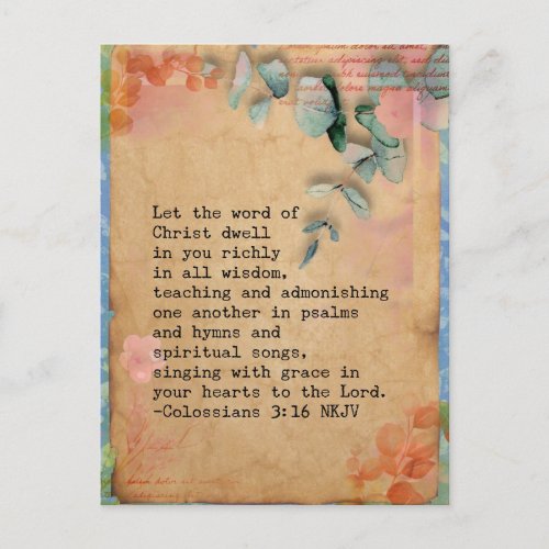 Postcard Size Bible Verse Memory Card