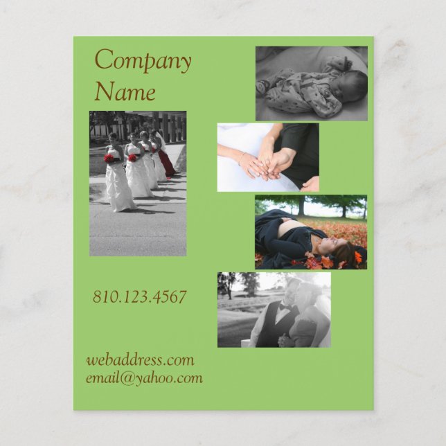 Postcard Size Business Card Flyer (Front)
