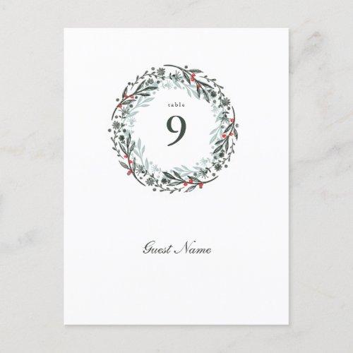 Postcard size Greenery Botanical guest Place Card