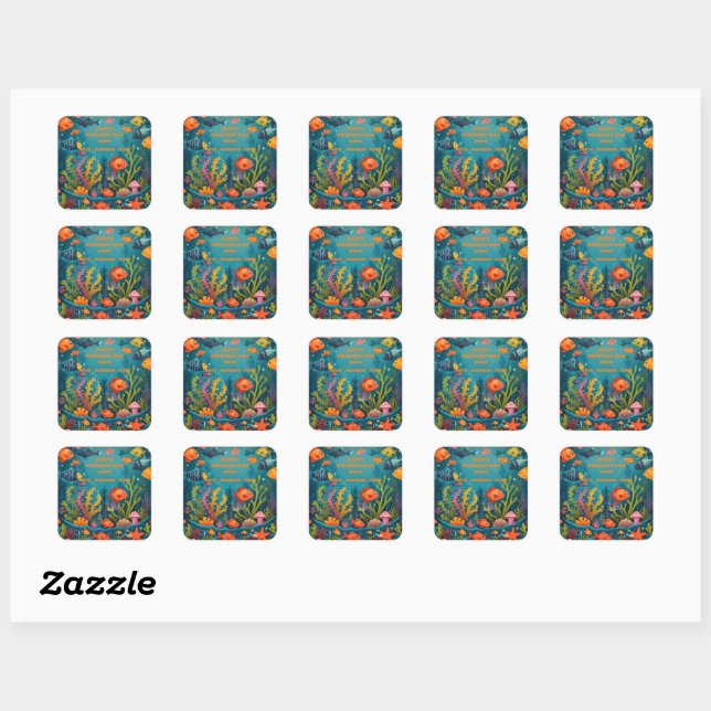 Postcard Square Sticker (Sheet)