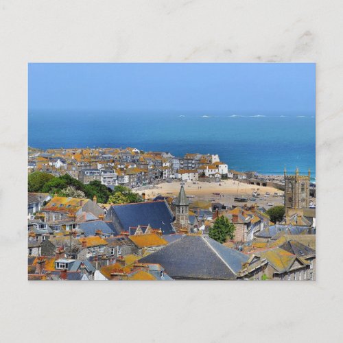 Postcard St Ives Landscape Cornwall UK