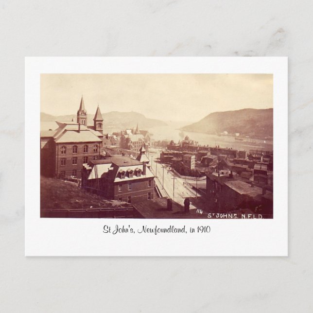 Postcard, St John's, Newfoundland, in 1910 Postcard (Front)