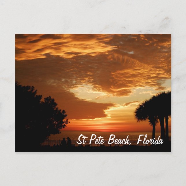 Postcard - St. Pete Beach Sunset - Customized (Front)