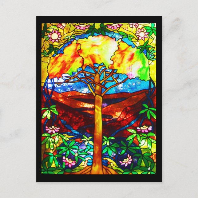 Postcard-Stained Glass-Tiffany 5 Postcard (Front)