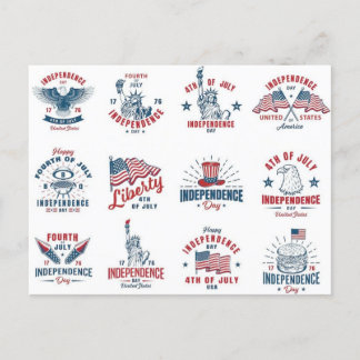 Postcard stamps (US Independence Day)